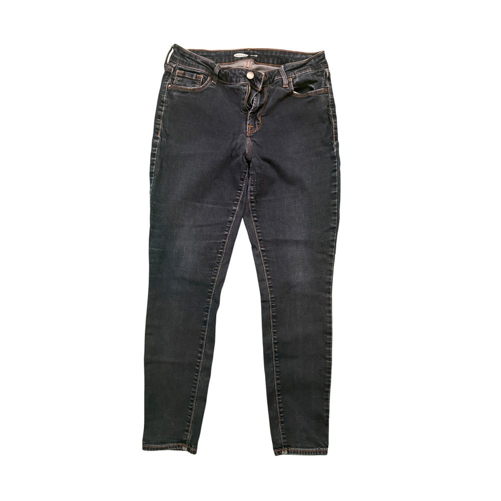 Old Navy Rockstar Super Skinny‎ Jeans Dark Wash Denim Womens 10 Mid Rise Stretch